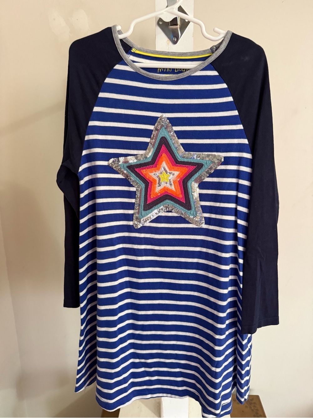 Mini Boden Sequin Star Tunic Dress